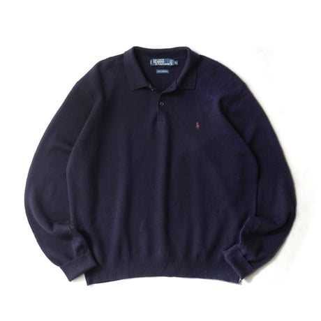 Polo Ralph Lauren / Vintage, Lambs Wool Knit Polo L/S Shirt