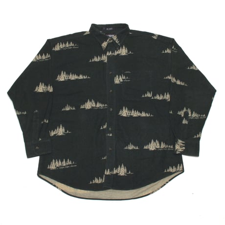 Chaps Ralph Lauren / 90's Vintage, Flannel B.D L/S Shirt "Tree"