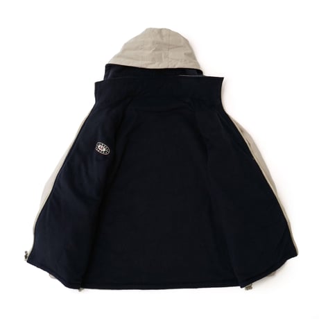 Pac Blue / Hooded Reversible Fleece Windbreaker "Juneau Alaska"