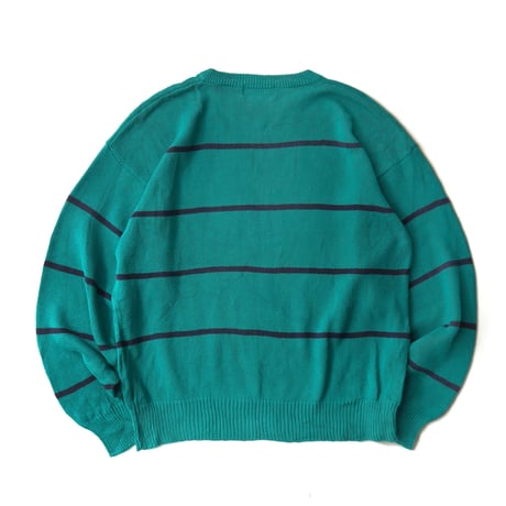 Eddie Bauer / Vintage, Striped Cotton Knit Crewneck Sweater