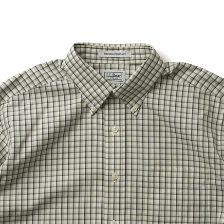 L.L. Bean / Wrinkle-Free Twill Sport Shirt "Traditional Fit Windowpane"