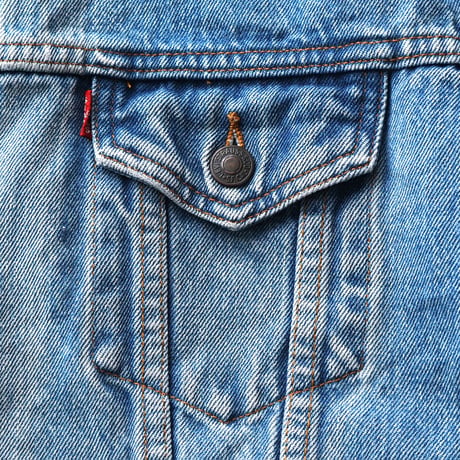 Levi's / Vintage, Denim Trucker Jacket "Custom, Moto Guzzi Patch"