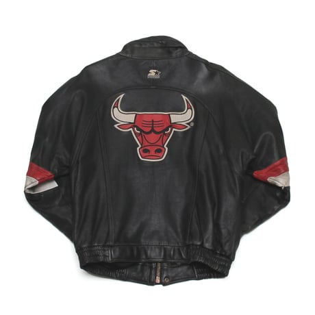 STARTER / Vintage, Leather Jacket "Chicago Bulls"