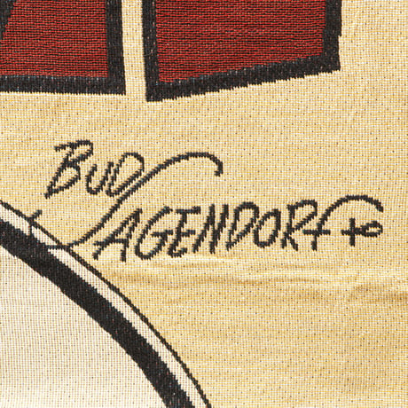Popeye / Vintage, Woven Tapestry Fringe Throw Blanket Rag