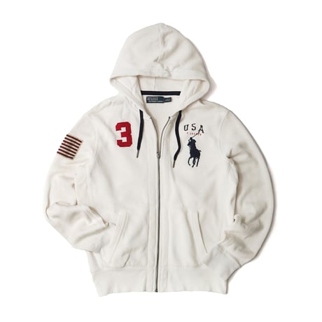 Polo Ralph Lauren / USA Flag Fleece Full Zip Up Hoodie