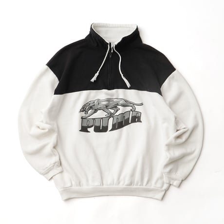 Puma / Vintage Bootleg, Quarter Zip Pullover Sweatshirt