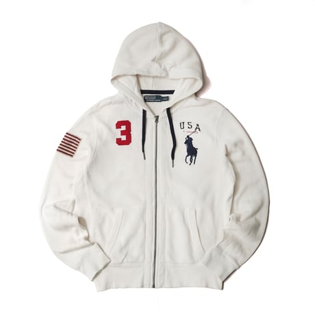 Polo Ralph Lauren / USA Flag Fleece Full Zip Up Hoodie