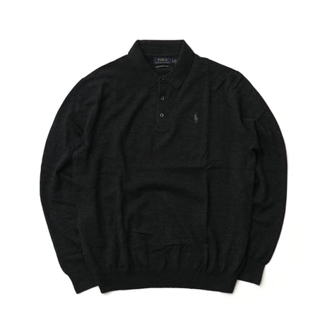 Polo Ralph Lauren / Vintage, Merino Wool Knit Polo L/S Shirt