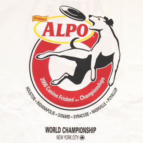 ALPO / 00's Vintage, Canine Frisbee Championships Friskies Promo S/S Tee