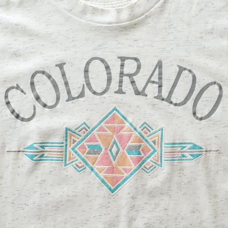 Colorado, CO / Vintage, Souvenir S/S Tee "Native Motif"