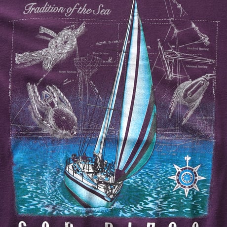 San Diego, CA / Vintage, Sailing Yacht S/S Tee "Tradition Of The Sea"