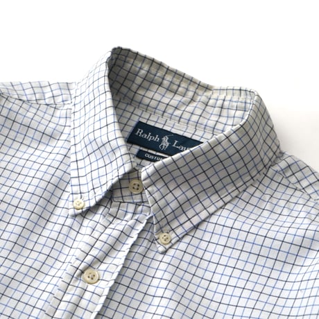 Ralph Lauren / Vintage, Tattersall Plaid Cotton B.D L/S Shirt "Custom Fit"
