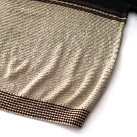 Vintage, Cotton Acrylic Knit Polo L/S Shirt