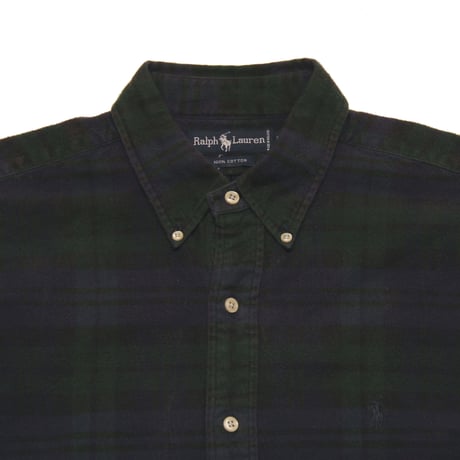 Ralph Lauren / Vintage Black Watch Plaid Flannel L/S B.D Shirt