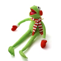 Kermit the Frog / Vintage, Plush Toy "Gloves & Earmuffs & Scarf"