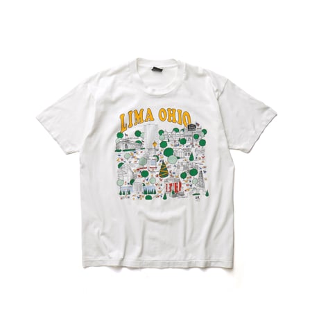 Lima, Ohio / Vintage, Tourist Spot Map S/S Tee