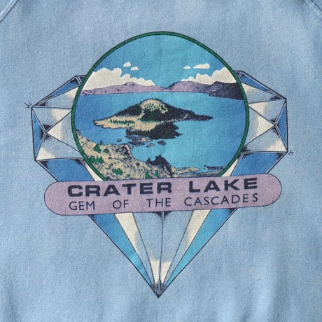 K.R. Cranson / Vintage, Crewneck Sweatshirt "Crater Lake gem of the cascades"