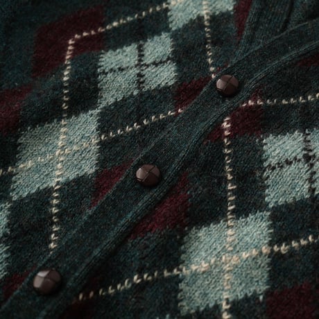 Churchill Downs / Vintage, Argyle Wool Knit Cardigan