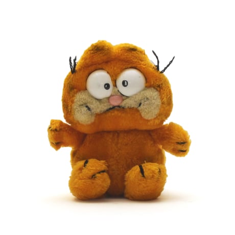 Garfield / 80's Vintage, Plush Toy "Sitting"