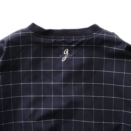 Jantzen / Vintage, Windowpane V-Neck Warm Up Windbreaker