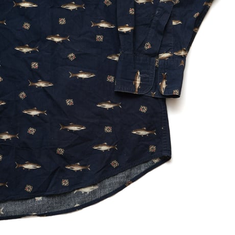 Chaps Ralph Lauren / 90's Vintage, B.D L/S Shirt "Fish"