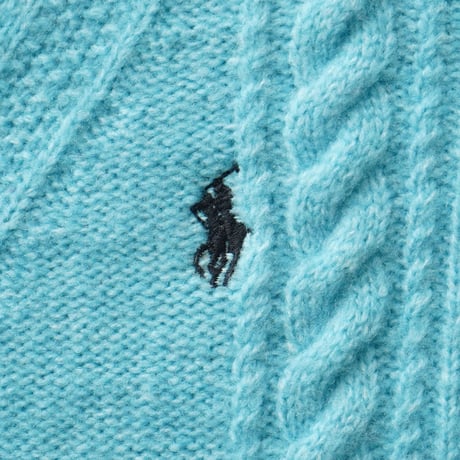 【Ladies】Polo Ralph Lauren / Cable Knit Cotton V-Neck Sweater