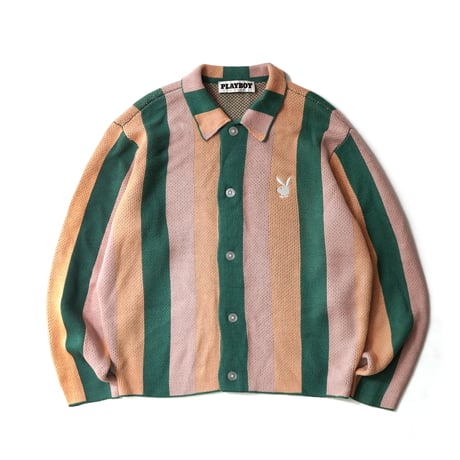 Playboy by PucSun / Striped Button Cardigan
