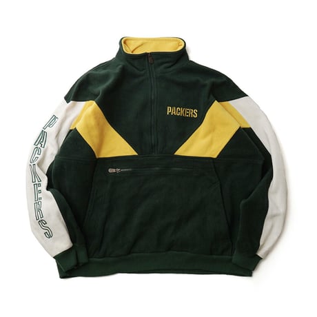 Green Bay Packers / Vintage, Half Zip Fleece Jacket manufactured by Pro Elite