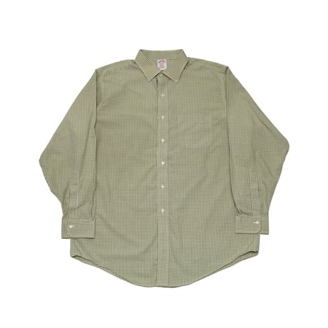 Brooks Brothers / Vintage, Gingham Plaid Dress L/S Shirt "Classic"
