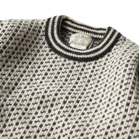 L.L. Bean / Vintage, Birds Eye Wool Knit Crewneck Sweater