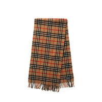 Burberry's / Vintage, Cashmere Fringe Plaid Scarf Muffler