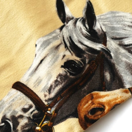 D&G / Vintage, Equestrian Horse Print Velours Pant
