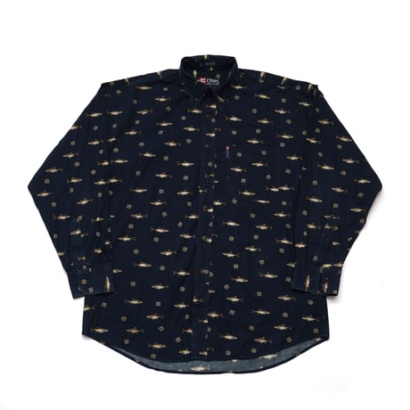 Chaps Ralph Lauren / 90's Vintage, B.D L/S Shirt "Fish"