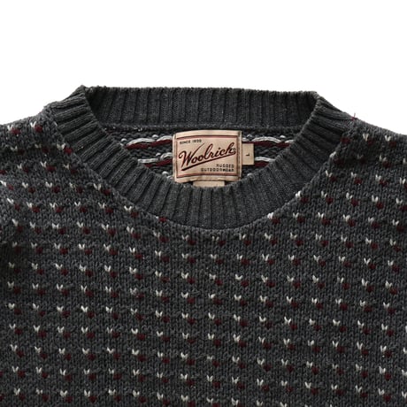 Woolrich / Vintage, Birds Eye Cotton Knit Crewneck Sweater