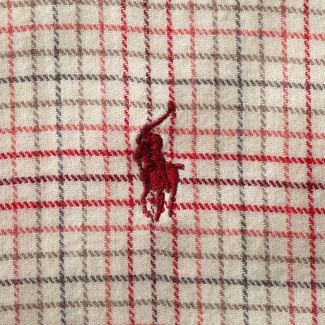 Ralph Lauren / Vintage, Tattersall Plaid Cotton Flannel B.D L/S Shirt "Classic Fit"