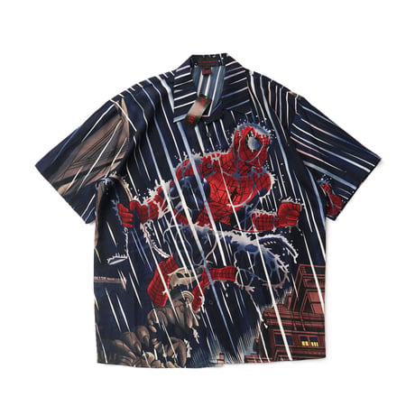 Spider-Man / Vintage, Open Collar S/S Shirt "Rain"