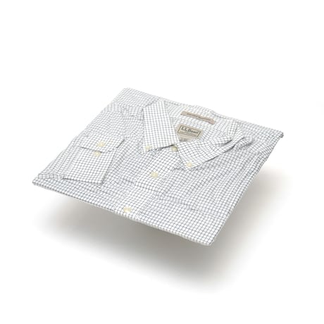 L.L. Bean / Wrinkle-Free Twill Sport Shirt "Traditional Fit Windowpane"