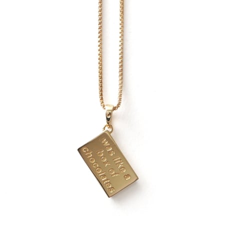 IN-PUT-OUT / Life chocolate message Necklace K18GP/Silver 925