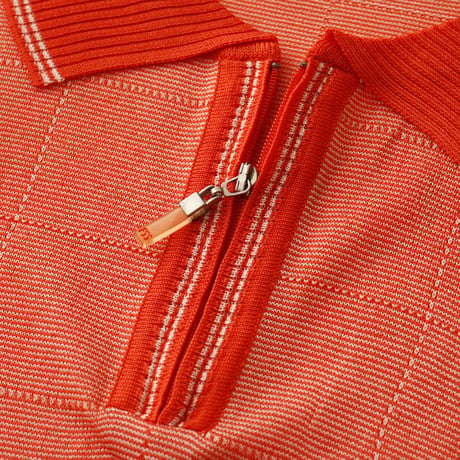 Vintage, Summer Knit Windowpane Polo S/S Shirt