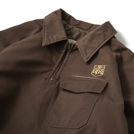 UPS / Vintage, Quarter Zip Deliveryman Filling Pullover Jacket