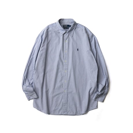 Polo Ralph Lauren / Vintage, Plaid Two-Ply Cotton B.D L/S Shirt "Lowell Sport"