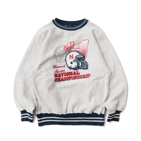 University of Nebraska / Vintage, Line-Ribbed Crewneck Sweatshirt "1994 National Championship"
