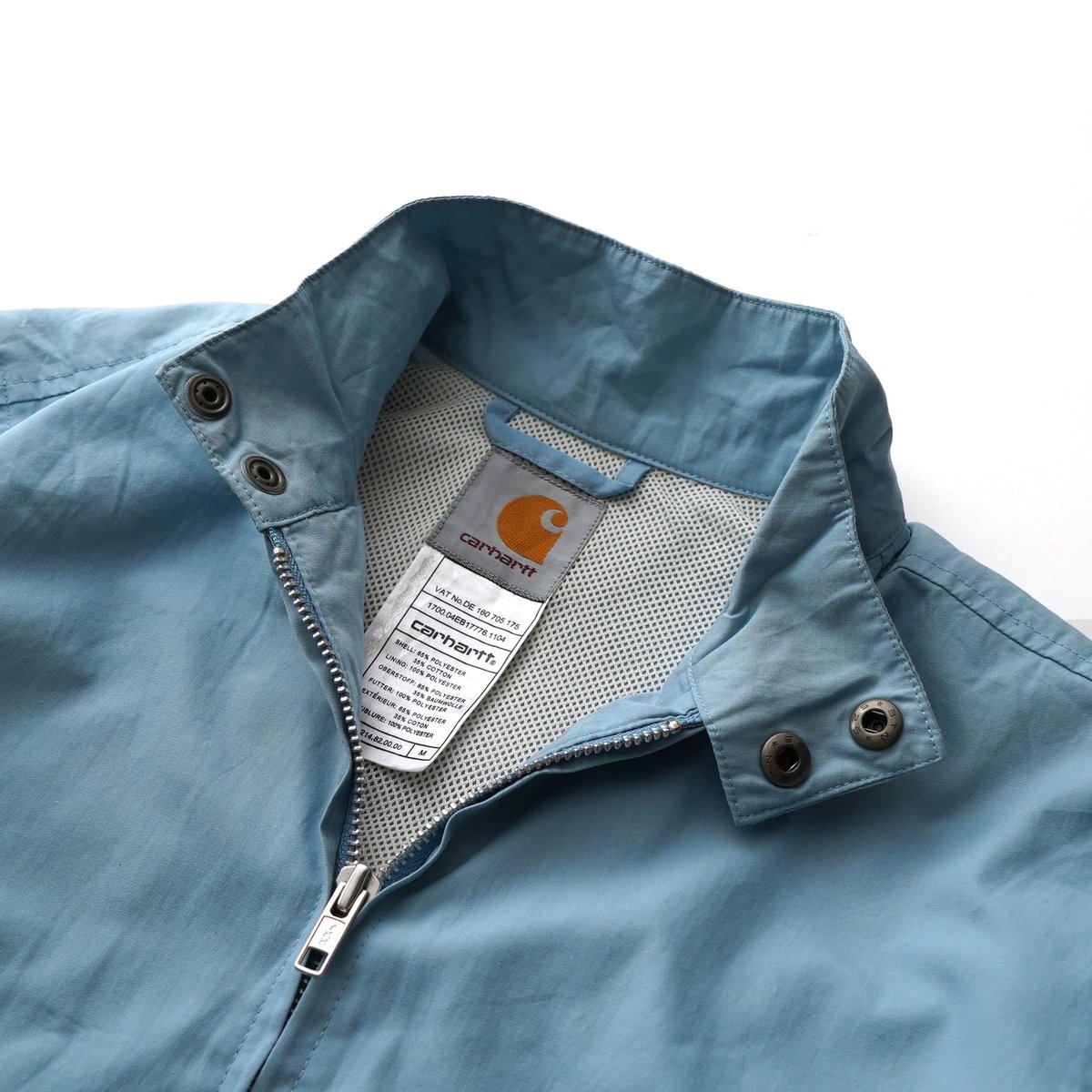 【レア】Carhartt ストライプドリズラージャケット　好雰囲気　ブラウン M レア】Carhartt ストライプドリズラージャケット 好雰囲気