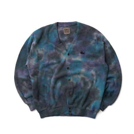 Lacoste / Vintage, Knit Cardigan Tie Dyed Custom