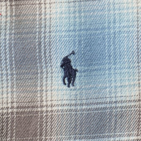 【Youth】Ralph Lauren / Tartan Plaid Cotton Flannel B.D. L/S Shirt
