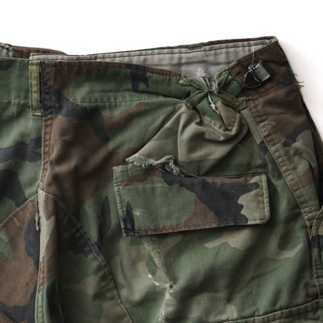U.S Army / Vintage, BDU Short, Trousers Combat Woodland Camouflage Pattern