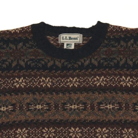 L.L. Bean / 80's Vintage, Nordic Knit Crewneck Sweater