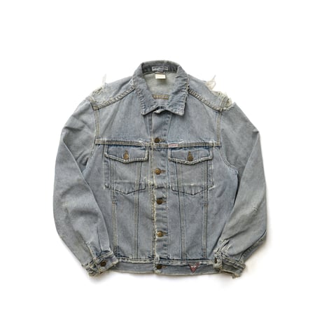 Guess / Vintage, Destroyed Denim Trucker Jacket "Style 10847"