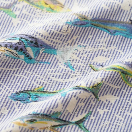 Bimini Bay Outfitters / Vintage, Fish Striped S/S Tee