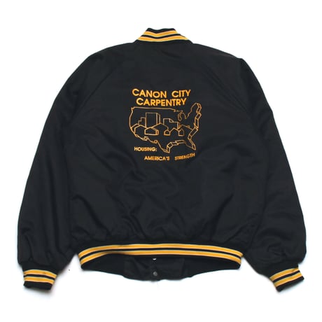 Canon City Carpentry / 80's Vintage, Nylon Varsity Jacket